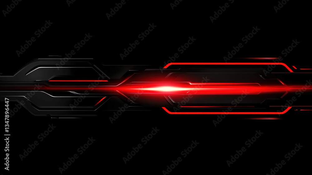 Poster a red line with black letters on a black background. the red line is the main focus of the image