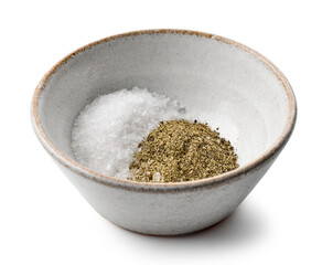 bowl of salt and pepper