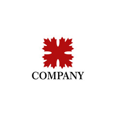 Maple leaf medical plus logo design vector template editable high resolution 