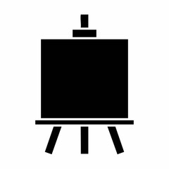 Obraz premium Blank Canvas on Easel. Vector image