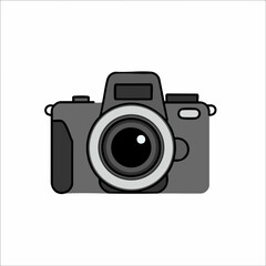 Digital Camera Icon Illustration. Vector image