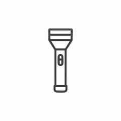 Fototapeta premium Handheld Flashlight Line Icon Illustration. Vector image