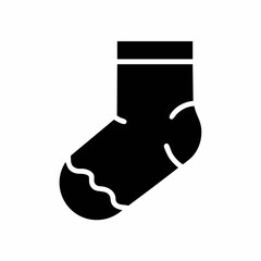 Worn Sock Icon Vector Illustration. Vector image