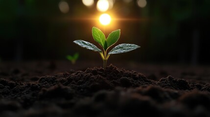 New sprout emerging from the earth (1)