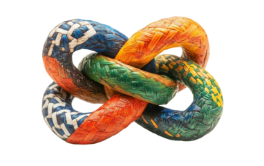 A Sacred Unity Knot Woven with Cultural Heritage Isolated On Transparent Background.