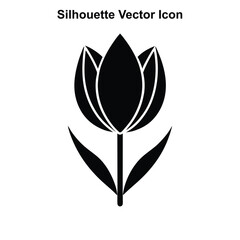 Black and white vector illustration of a floral plant