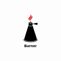 Obraz premium Flaming Burner Icon Vector Illustration. Vector image