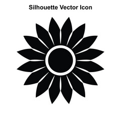 Abstract flower logo design with nature elements, featuring floral patterns, leaves, and a sun symbol, in a black and white style, perfect for spring or summer-themed decorations