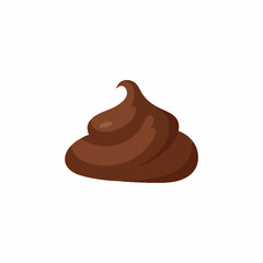 Swirled Brown Cream Topping Vector Graphic. Vector image