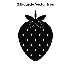 Vector illustration of a fresh and juicy strawberry with green leaves, ripe and delicious, perfect for food and dessert themes.