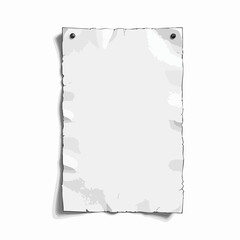 Obraz premium Pinned Crumpled Paper Notice Template. Vector image