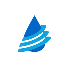 Water drop logo design vector template editable high resolution 