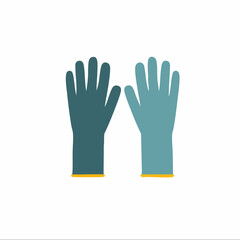 Obraz premium Pair of protective gloves illustration. Vector image