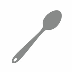 Grey Table Spoon Illustration Vector Graphic. Vector image