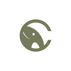 Letter C Elephant innovative logo design vector template editable high resolution 