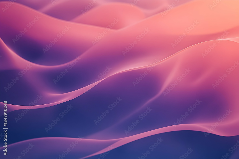 Poster elegant abstract background with smooth wave patterns and gradients of purple and pink