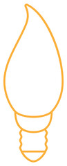 Line vector bulb icon