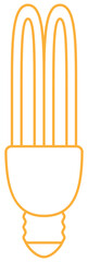 Line vector bulb icon
