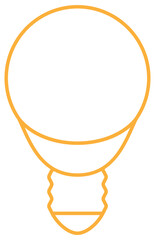 Line vector bulb icon