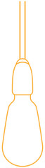Line vector bulb icon