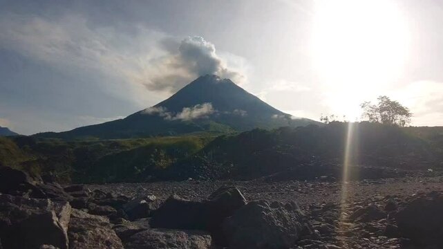 mount merapi in indonesia