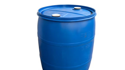 blue oil barrel isolated