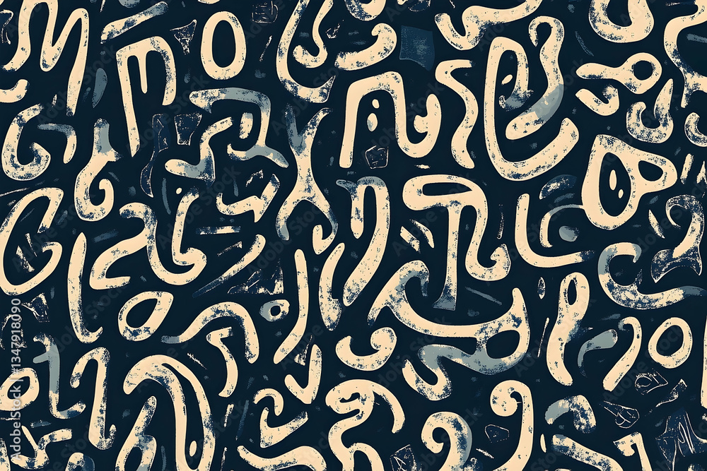 Aufkleber elegant abstract pattern with flowing lines and curved shapes design