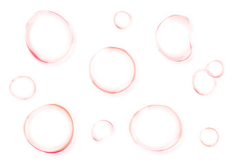 背景透過のオレンジピンク水滴