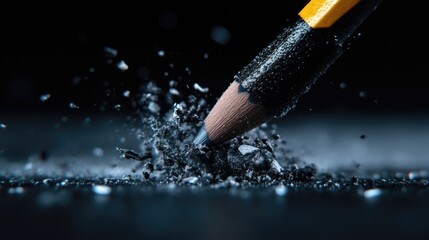 Pencil tip shattering, graphite dust explosion