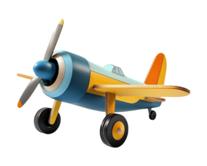 Colorful Wooden Toy Airplane Model for Children and Decorative Use