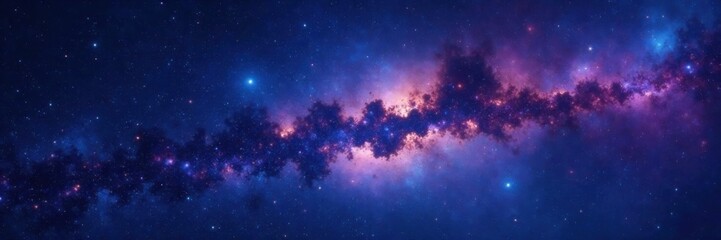 Obraz premium Celestial night sky with stars and galaxy background , cosmos, galaxy
