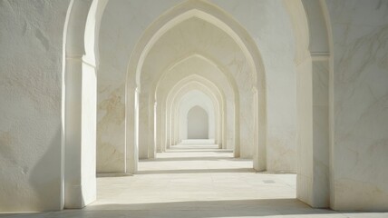 Fototapeta premium White Archway Corridor Architectural Design