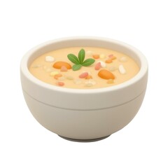 Brightly colored clam chowder art a vibrant kitchen illustration