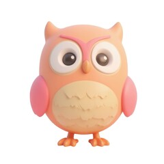 Obraz premium Playful owl character digital art vibrant colors whimsical design creative view