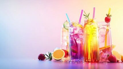 Refreshing Colorful Drinks