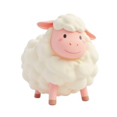 Vibrant stylized sheep illustration playful scene bright colors minimal texture