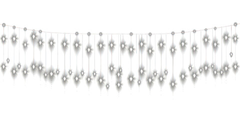 PNG White glowing light string lights lighting festive.