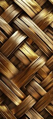 Intricate Gold Woven Pattern Texture