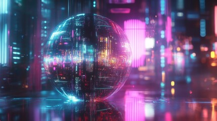 Obraz premium Futuristic Digital Sphere