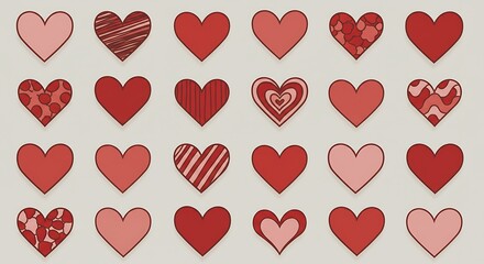 Hearts in Varied Designs - Love and Affection - Valentine's Day/Greeting Cards