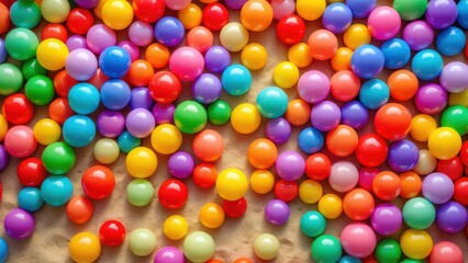 Fototapeta premium Candy Spheres: A Lollipop-Like Ball Texture