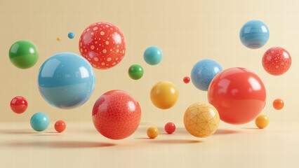 Obraz premium Spherical Delight: A Fun and Cheerful Texture
