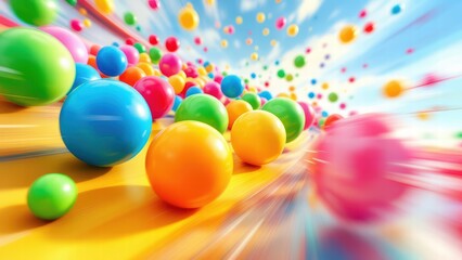 Festival of Colors: A Vivid Ball Pattern