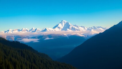 Panoramic Snow-Capped Majesty: Chamonix Mont Blanc, France