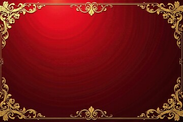 Intricate damask design in red and gold tones , ornate designs, elegant