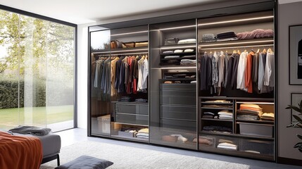 A cozy and organized bedroom with the  cm Blox wardrobe set, offering stylish and functional storage