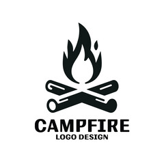  Campfire Vector Logo Design