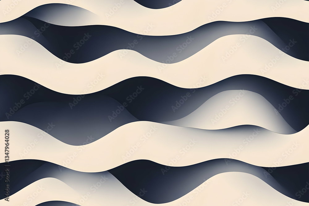 Aufkleber elegant abstract wave pattern in neutral tones for modern design projects