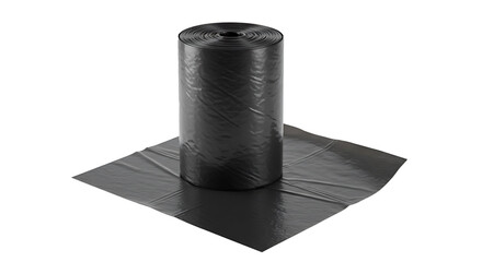 Trash bag mockup, plastic roll, sack for garbage, isolated on white background 