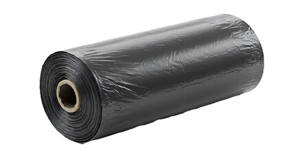 Trash bag mockup, plastic roll, sack for garbage, isolated on white background 